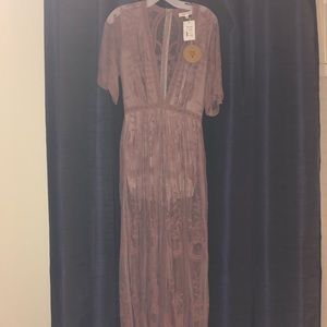 Sheer low cut dress/romper